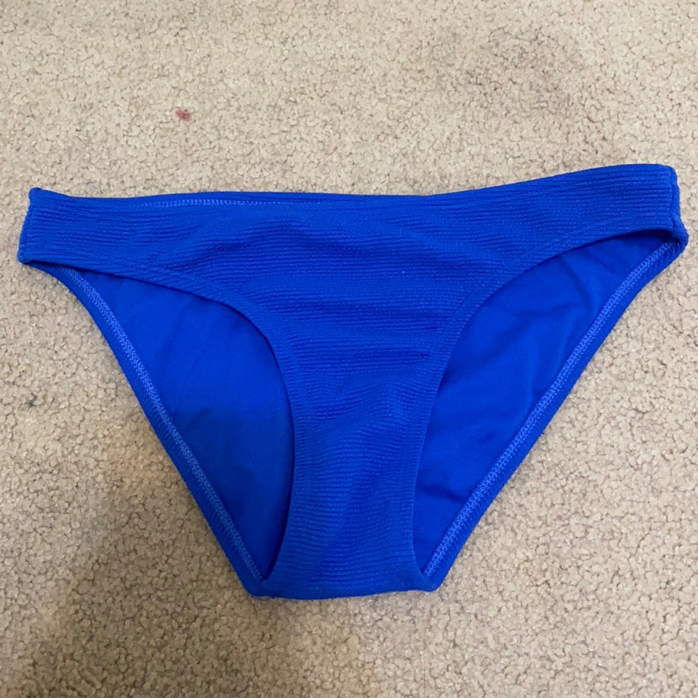 Ribbed Royal Blue Bikini Bottoms